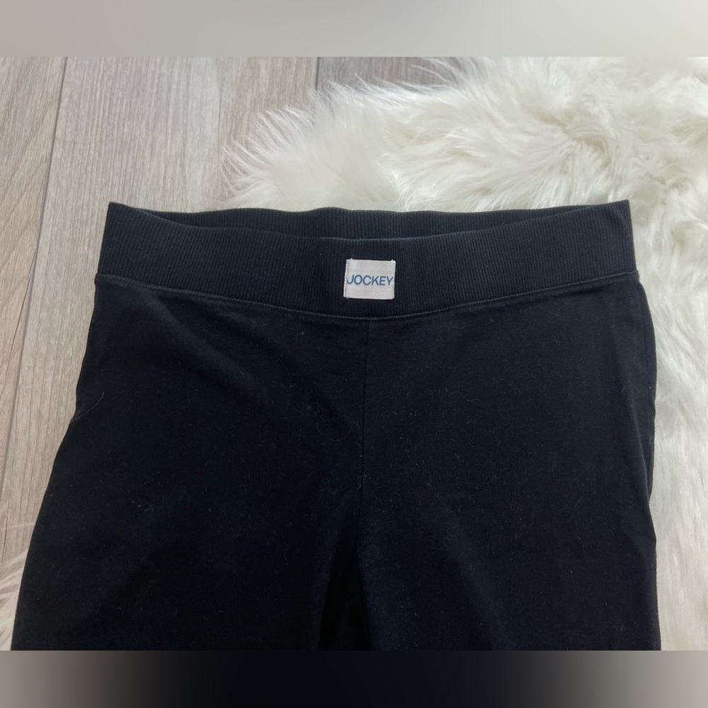JOCKEY | Black Wide Leg Split Hem High Waist Lounge Sweat Pants (M) - Picture 2 of 5